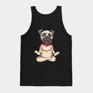 Yoga Meditation Pug Dog Tank Top